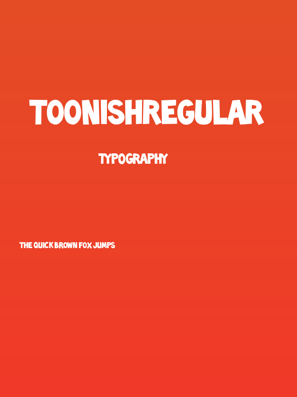 ToonishRegular Poster