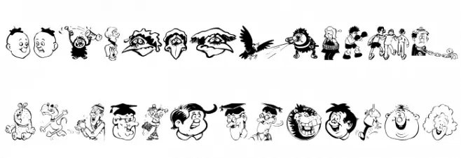 Toons One Шрифта ВЕРХНИЙ