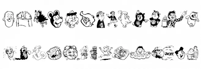 Toons One Caratteri MINUSCOLO