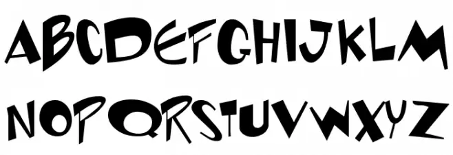 Toontime Schriftart Groß