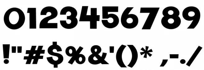 Toony Black Font OTHER CHARS