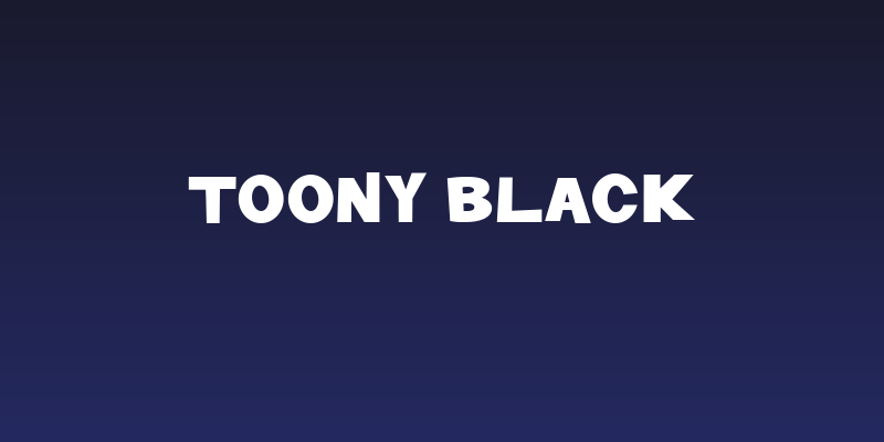 Toony Black Social Header