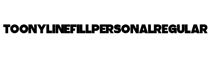 Toony Line Fill PERSONAL Regular  Descarca Fonturi Gratis