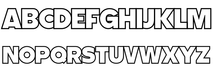 Toony Line PERSONAL Regular Font LOWERCASE