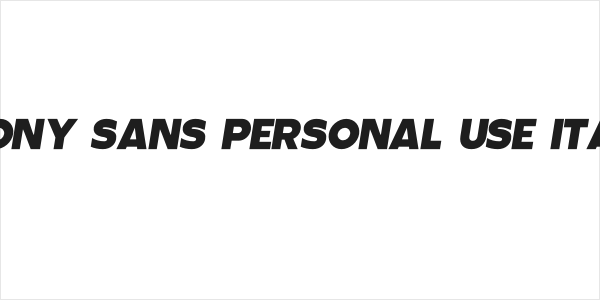 Toony Sans PERSONAL USE Italic Logo