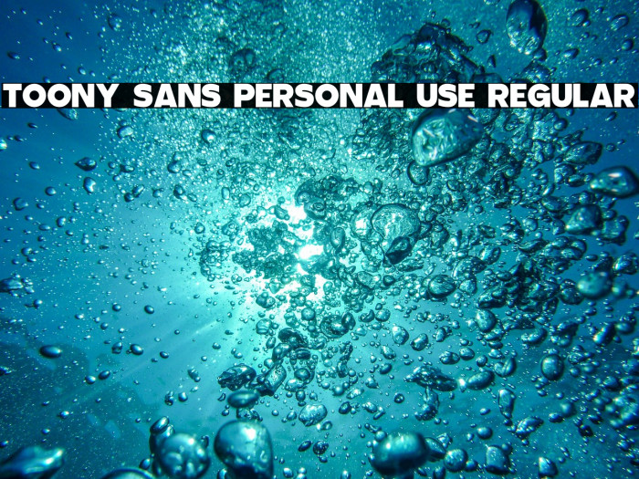 Toony Sans PERSONAL USE Regular Example 3