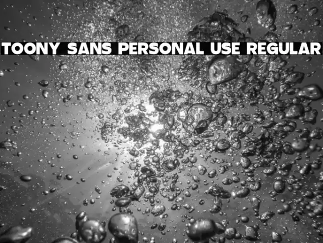 Toony Sans PERSONAL USE Regular Font examples