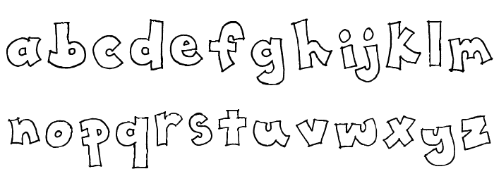 Toony Font LOWERCASE