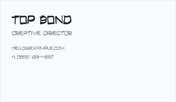 Top Bond Business Card