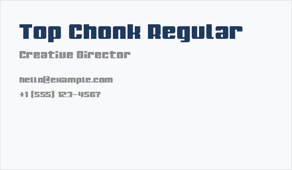 Top Chonk Regular Business Card