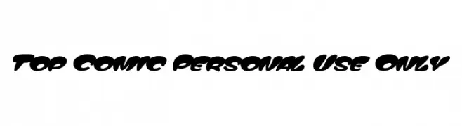 Top Comic Personal Use Only  免费字体下载