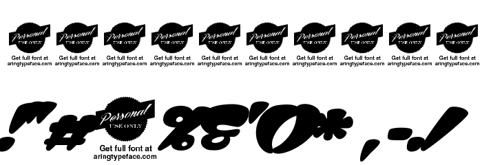Top Comic Personal Use Only Font OTHER CHARS