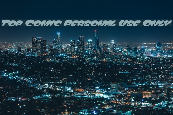 Top Comic Personal Use Only Font examples