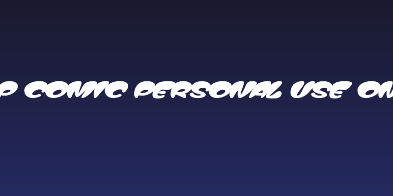Top Comic Personal Use Only Social Header