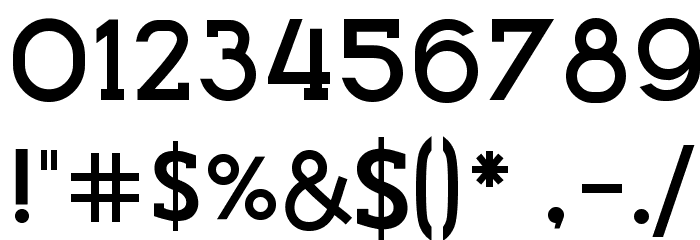 Top Modern Font OTHER CHARS