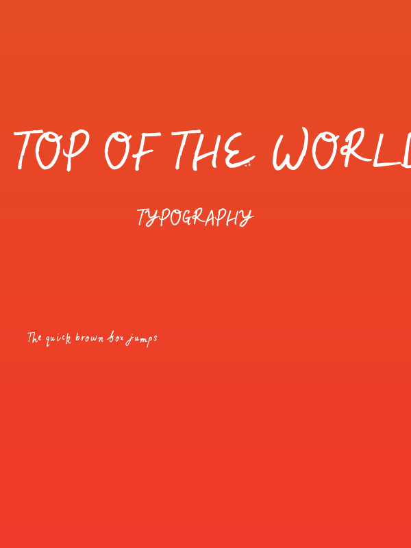 Top Of The World Poster