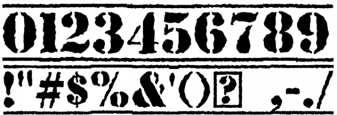 Top-Secret-Bold Font OTHER CHARS