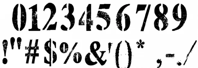 Top Secret Stamp Font OTHER CHARS