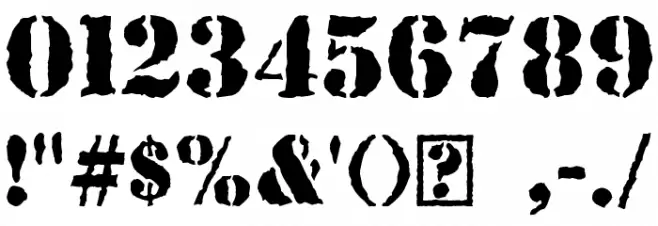 Top Secret Without Lines Bold Font OTHER CHARS