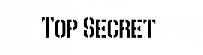 Top Secret   नि: शुल्क फ़ॉन्ट्स डाउनलोड