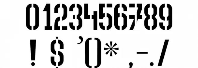 Top Secret  Font OTHER CHARS