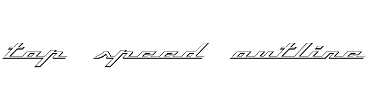 Top Speed Outline Font