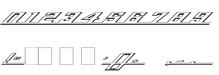 Top Speed Outline Font OTHER CHARS