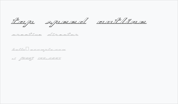 Top Speed Outline Business Card