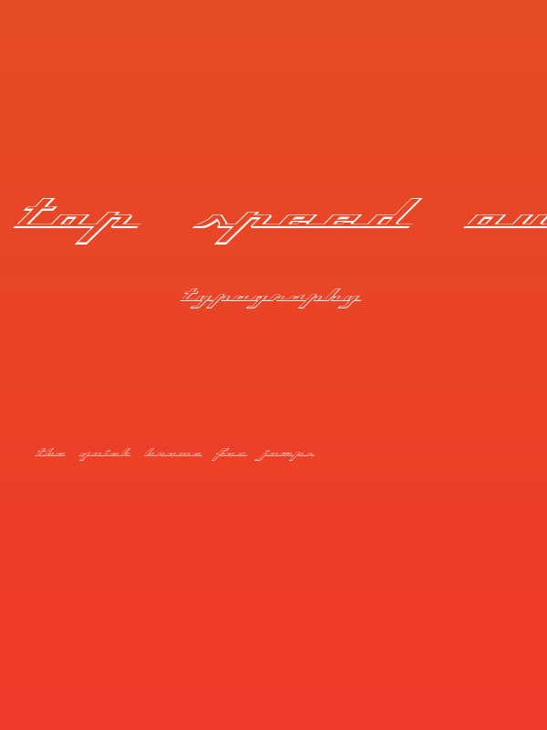 Top Speed Outline Poster