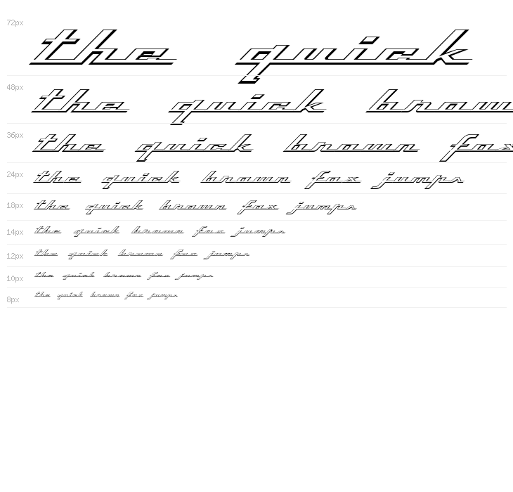 Top Speed Outline Waterfall