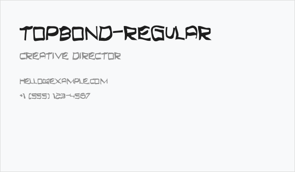 TopBond-Regular Business Card