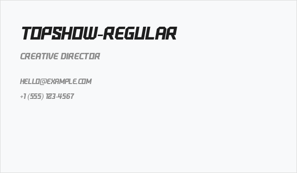 TopShow-Regular Business Card