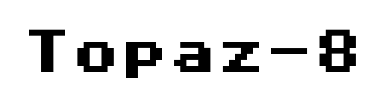 Topaz-8  フリーフォントのダウンロード