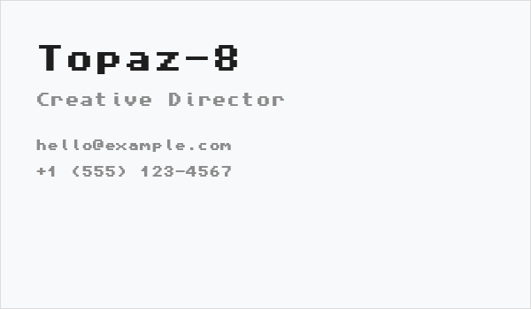 Topaz-8 Business Card