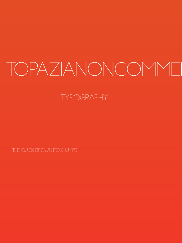TopaziaNonCommercialRegular Poster