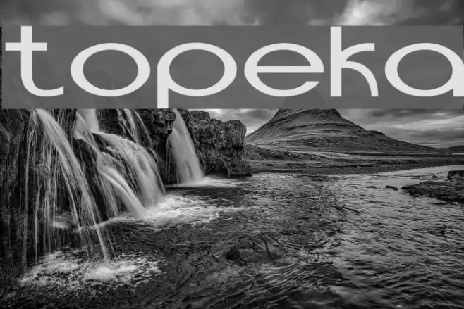 Topeka Font examples