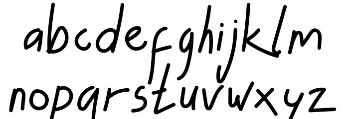 Tophandwrite Font LOWERCASE