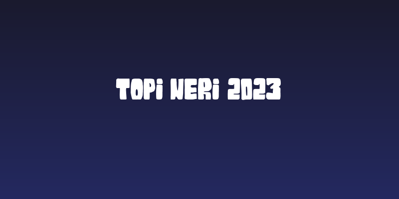 Topi Neri 2023 Social Header