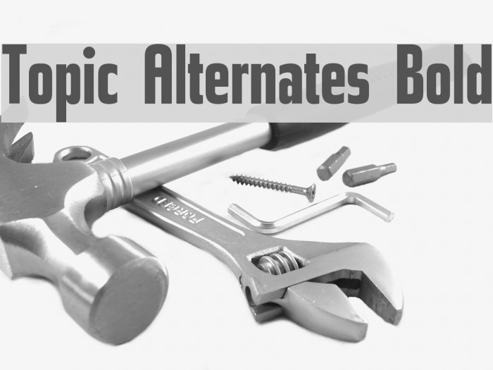 Topic Alternates Bold Font examples
