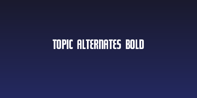 Topic Alternates Bold Social Header