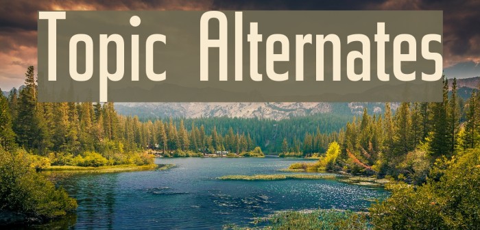 Topic Alternates Font examples