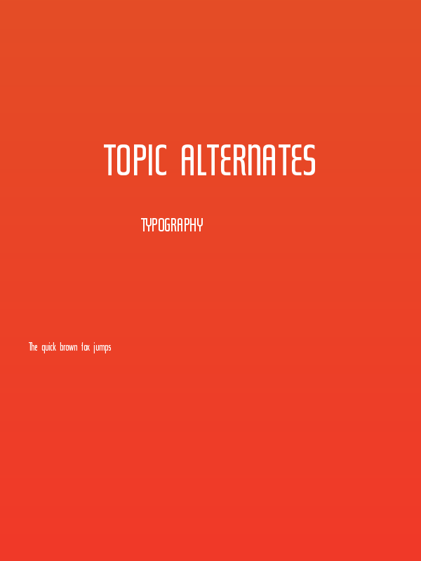 Topic Alternates Poster