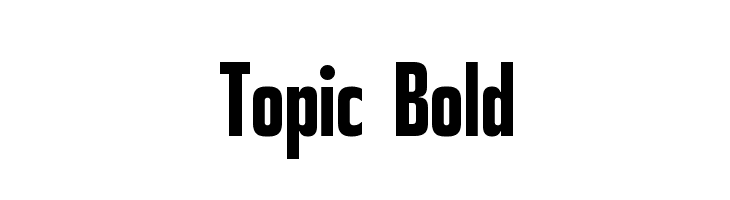 Topic Bold Font