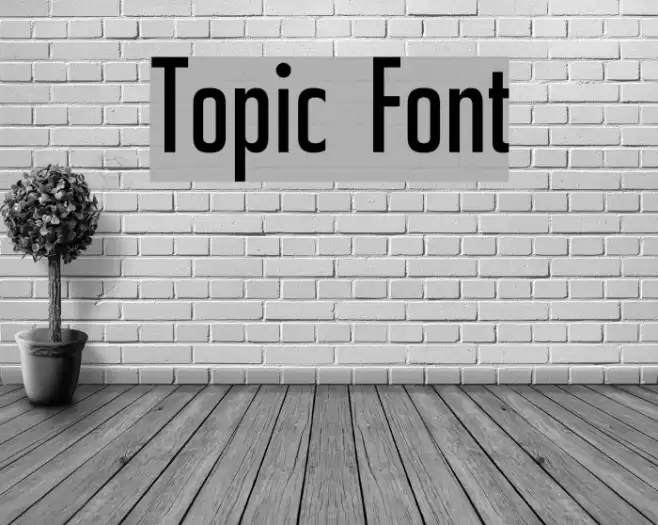 Topic Font examples