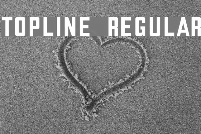 Topline regular Font examples