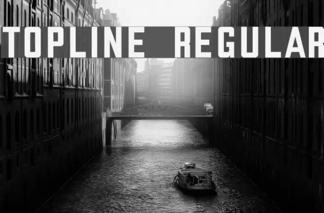 Topline regular Font examples