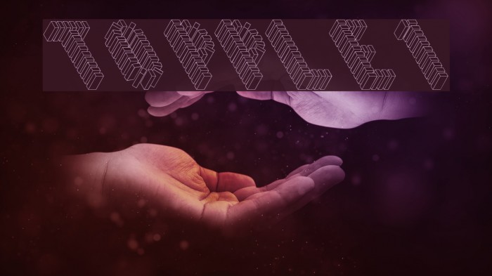Topple1 Font examples
