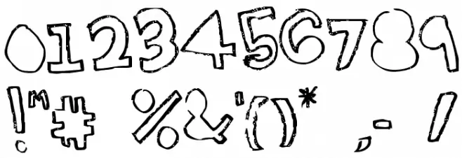 Topsy Turvy Font OTHER CHARS