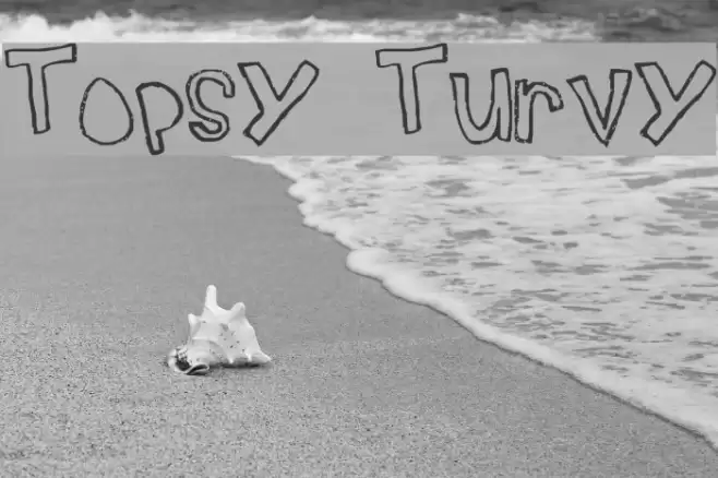 Topsy Turvy Font examples