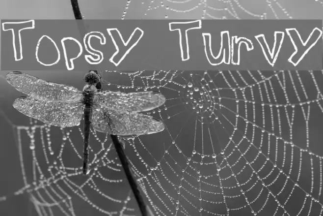 Topsy Turvy Font examples